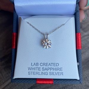 Lab creates white sapphire necklace